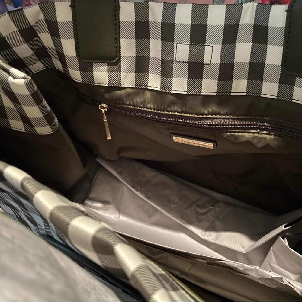 Tory Burch Ella Gingham Tote Bag 🌿🤍 - Picture 13 of 16